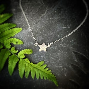 Silver Star choker - Yvaine, star necklace, stars, silver star