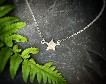 Silver Star choker - Yvaine, star necklace, stars, silver star