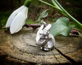 Bunny Charm - Marigold, rabbit charm, rabbit pendant, rabbit necklace, rabbits