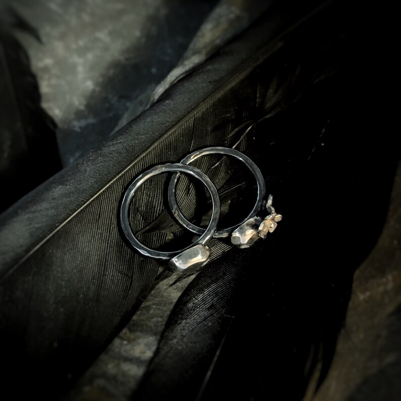 Sterling Silver Skull Ring, handmade silver skull with Flowers, Muertos skull ring, day of the dead jewellery, skull jewelry image 4