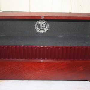 Bradford Exchange American Eagle Silver Dollar Collection Holder Wooden Hinged Storage Box ~ Holds 26 Coins