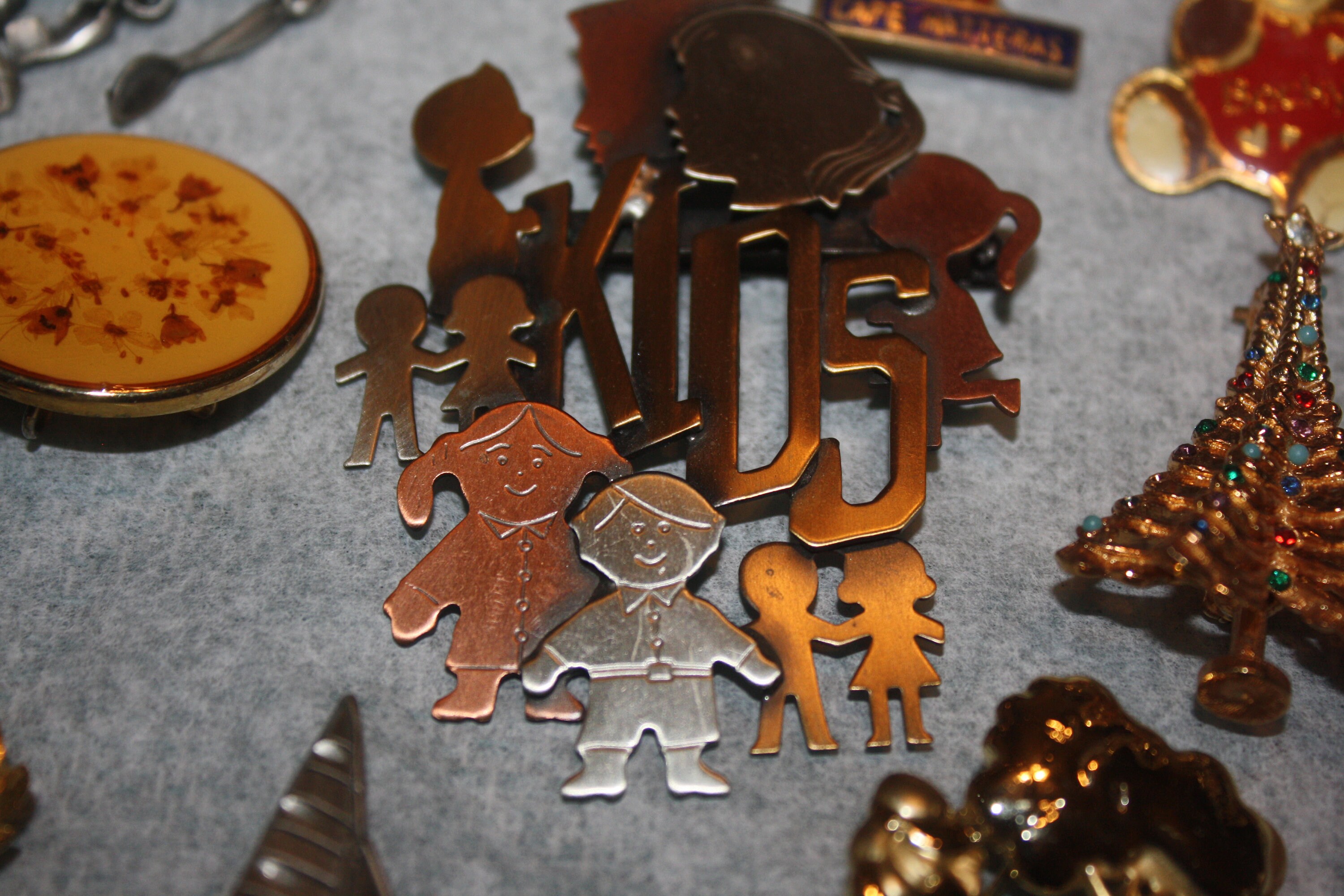 Vintage Lot of 35 Brooches and Pins ~ JJ Jonette, English