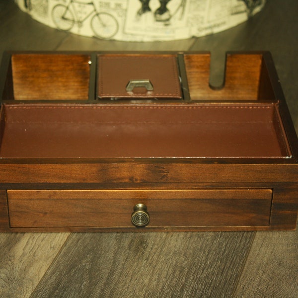 Nice Wooden Men's Valet or Jewelry Box