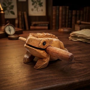 Wooden croaking frog - Etsy 日本