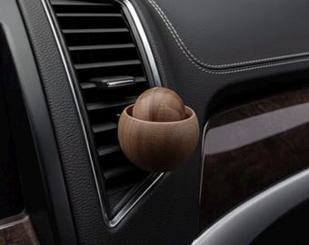 Ambientador de madera para coche – Clip para rejilla de ventilación con aceites esenciales, difusor de aromaterapia minimalista