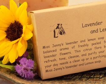 Lavender Lemon Soap Bar: All-Natural Acne Remedy, Soothing Scent