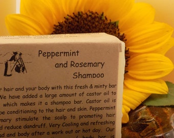 Peppermint Rosemary Shampoo Bar: Natural Dandruff & Hair Growth