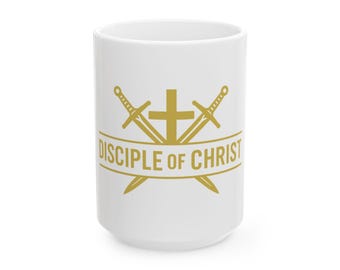 Disciple of Christ Ceramic Mug, Christian Coffee Cup, Minister Tea Mug