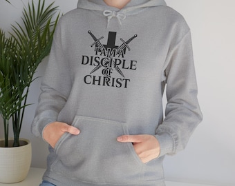 Christliches Kapuzen-Sweatshirt: Criss Cross Sword & Cross Design, Unisex-Bekleidung