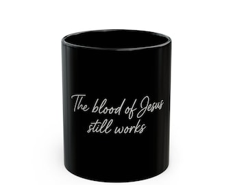 Faith-Based Black Coffee Mug - Christian Gift, Spiritual Decor