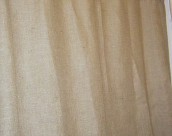 Burlap Shower Curtain Etsy