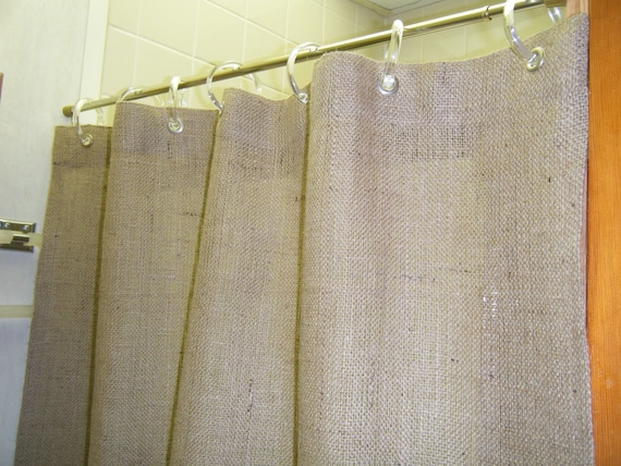 Burlap Shower Stall Size Doorway Curtain 40 48 Or Etsy
