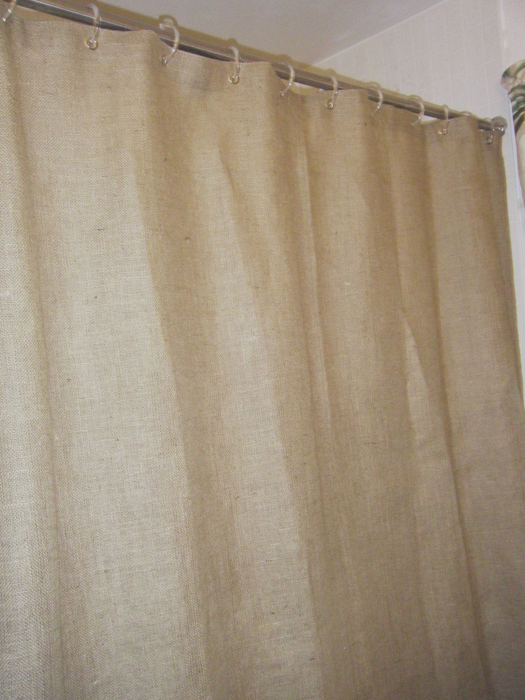 Burlap Shower Curtain 72 Wide X 72/84 or Etsy
