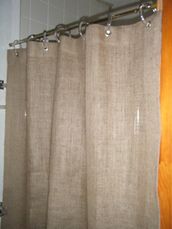 Burlap Shower Stall Size Doorway Curtain 40 48 Or Etsy