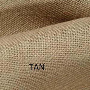 Burlap Cafe Curtain, Classic Natural Tan, Standard or Custom Sizes Made to Order imagen 6