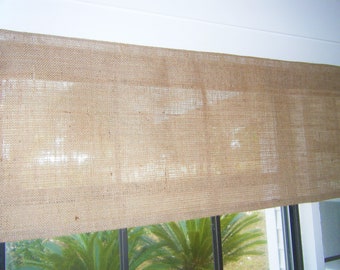 Burlap Valance, Flat & Straight Design, the 'Sand Dune' valance 6 widths/4 Lengths or Custom Size, by Jackie Dix