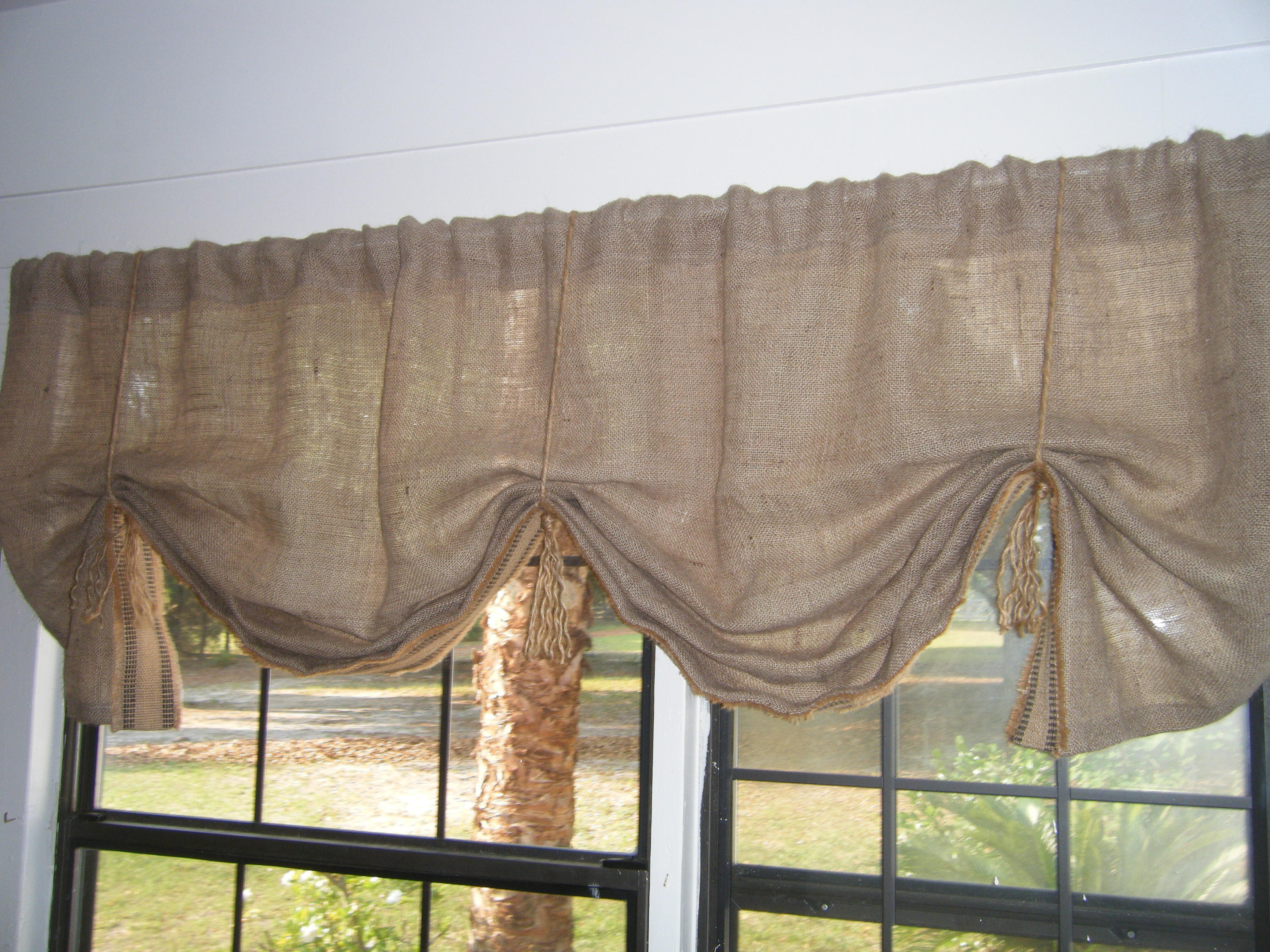 Burlap Window Valance 10 Widths 42w120w X 25L Etsy UK