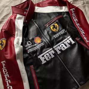Leather ferrari jacket - Etsy 日本