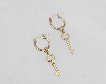 Little Key Hoop Oorbellen