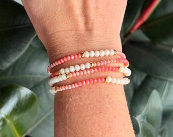 coral crush sparkle stack wrap