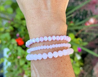 pink swirl sparkle stack