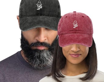 Gorra de skate fantasma, disfraces de Halloween, gorra de béisbol bordada, temporada espeluznante