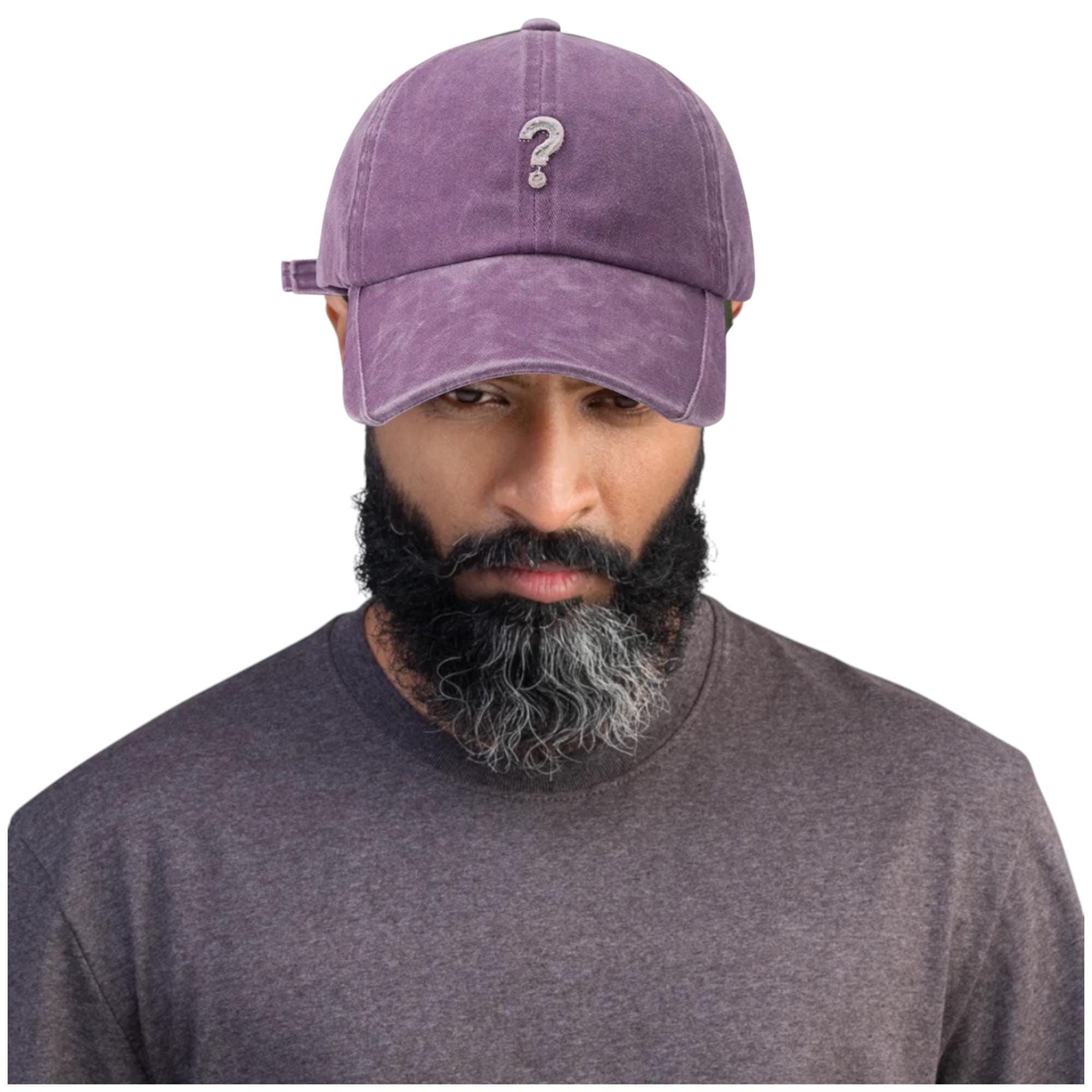 Pink Cap with Floral Dave Tipper EDM DJ Handsewn Question Mark Patch Question Mark Embroidered Denim Cap Dubstep Festival Cap  main image 4
