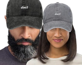 Don't bestickte Baseballkappe Minimalistische lustige coole einfache sarkastische Humorkappe