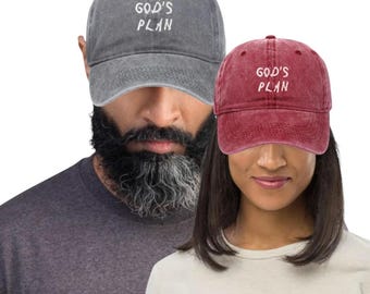 God's plan cap Faith Vintage Embroidered baseball cap Christian gifts bible verse