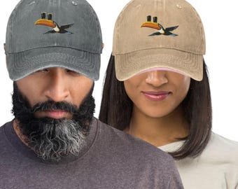 Guinness Toucan Printed twill baseball cap Irish wine gift for him pint glass