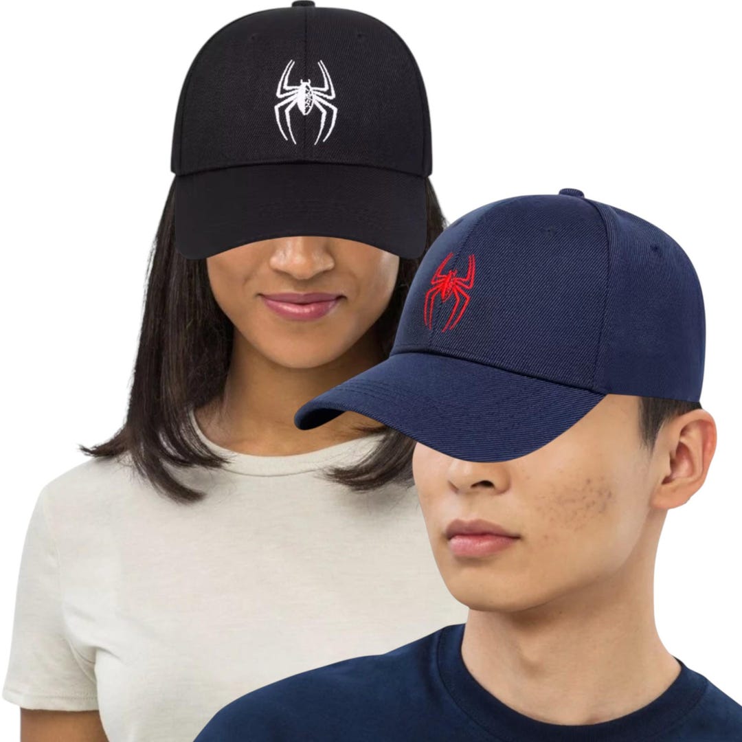 Spider Embroidered Baseball Cap Gothic Style Hat Outdoor Predatory ...