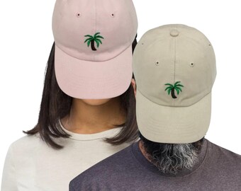 coconut tree Palm Tree Embroidered Baseball Cap Summer Beach Spring Break Cap