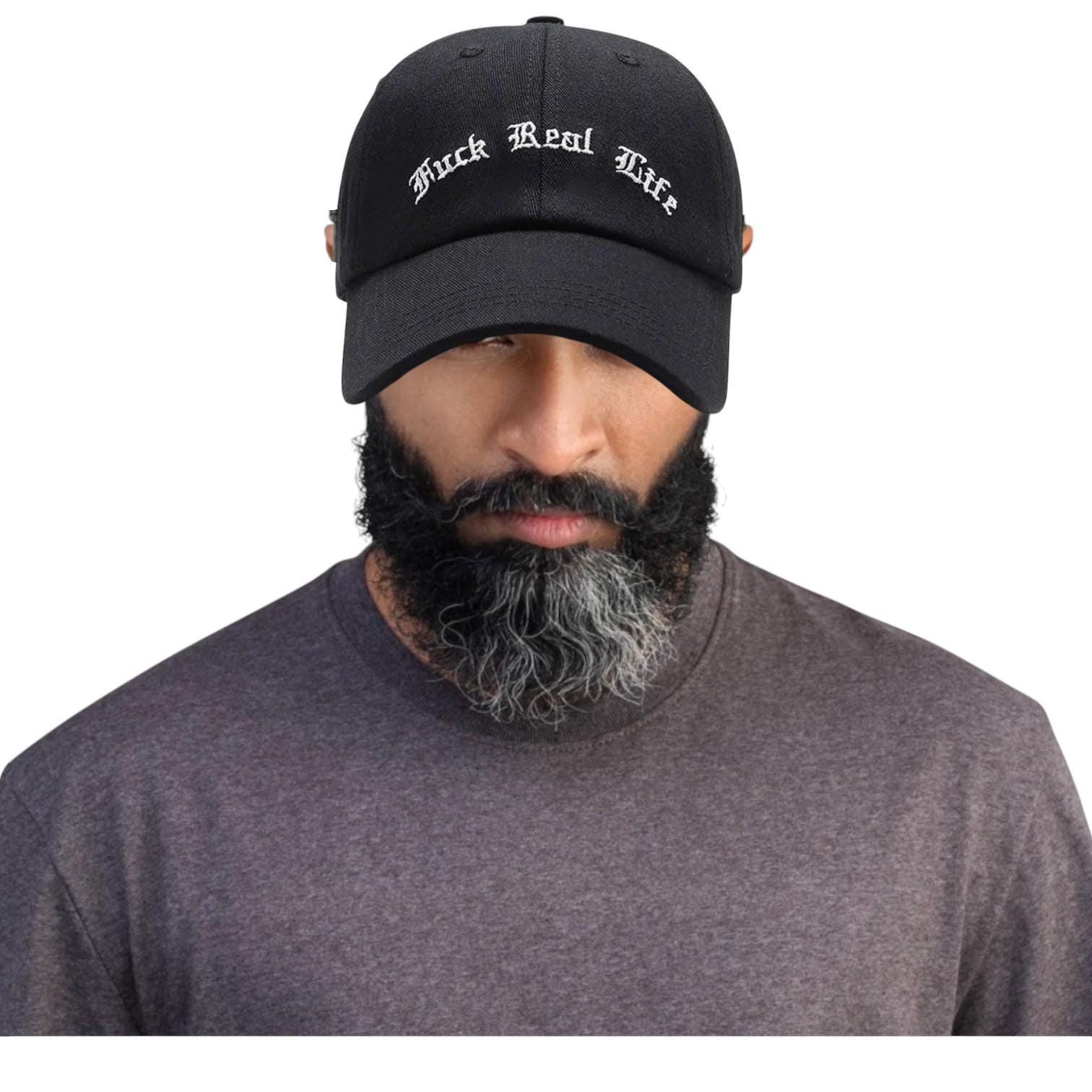 Fuck Real Life Embroidered Baseball Cap Fuck You Hat Adult Quote