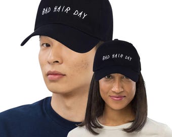 Bad Hair Day Baseball Cap Embroidered Cotton Adjustable Dad Hat Feminine Hat