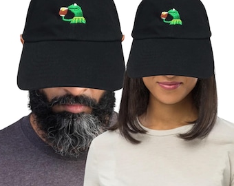 kermit the Frog Embroidered baseball cap frog drinking cap toad cap frog hat