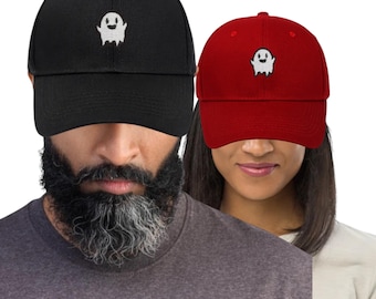 Gorra de béisbol fantasma de algodón bordado ajustable para papá, gorra de Halloween