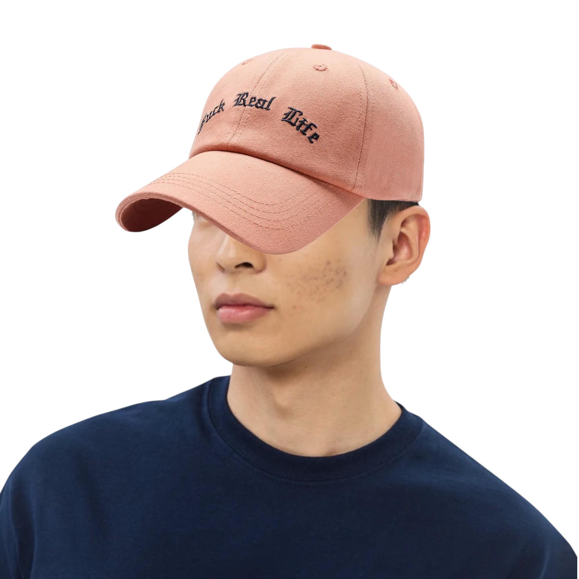 Fuck Real Life Embroidered Baseball Cap Fuck You Hat Adult Quote
