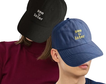 Cappello da baseball ricamato "Ci vediamo più tardi", regalo per l'ultimo giorno dell'insegnante di fine scuola