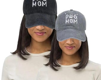 Gestickte Hunde Mama Hut Vintage Baseballkappe neue Pelzmama Geschenke für sie