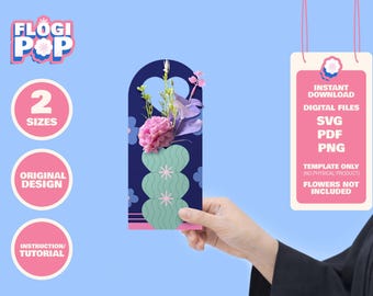 Graduation Single Flower Holder | Mini Bouquet Stand Printable | DIY Graduation Gift | svg pdf png