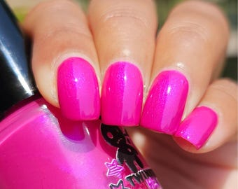 Cranberry Pink Nail Polish: Purple Shimmer | As If | Handmade by Twinkle & Hex