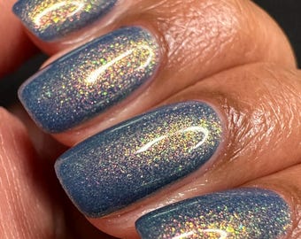 Color Changing Thermal Nail Polish | Wore A Jacket Immediate Regret | Blue to Orange Shift, Multichrome Shimmer