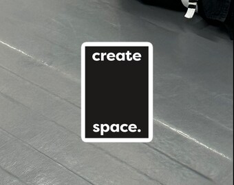 create space, 3" Bubble-free Vinyl BJJ Kiss-cut sticker