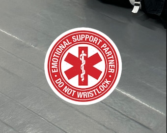 Emotional Support Partner, 3" BJJ Bubble-free Vinyl sticker