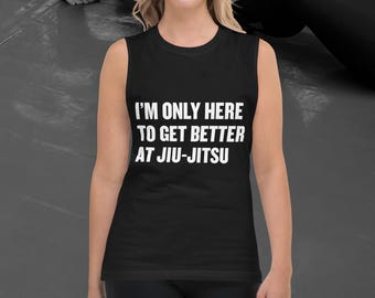 Here for the Gains, Unisex BJJ Muscle Tank