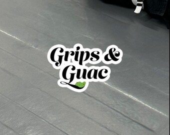 Grips & Guac, 3" Bubble-free Vinyl BJJ Grappling sticker