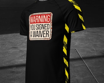 Waiver Warning, Men’s BJJ Nogi MMA Short Sleeve Rash guard