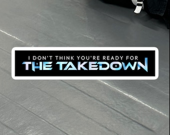 The Takedown, 5.5" Bubble-free Vinyl BJJ Wrestling sticker