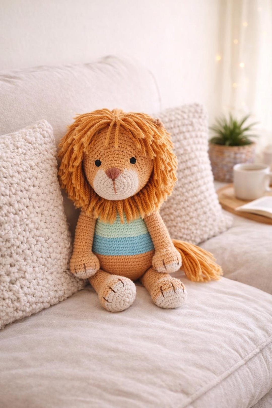 Crochet Lion Amigurumi Pattern, Stuffed Animal Toy (PDF Download) - Etsy