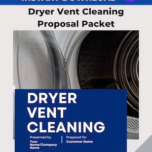 Voorstelsjabloon voor reiniging van drogers | Bewerkbaar canvaspakket (pdf)